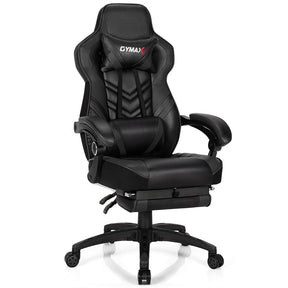 Ergonomic Gaming Chair Recliner with Footrest, Linkage Armrests & Lumbar Support, Big Wide High Back Swivel Video Gaming Office Computer Chair