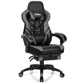 Ergonomic Gaming Chair Recliner with Footrest, Linkage Armrests & Lumbar Support, Big Wide High Back Swivel Video Gaming Office Computer Chair