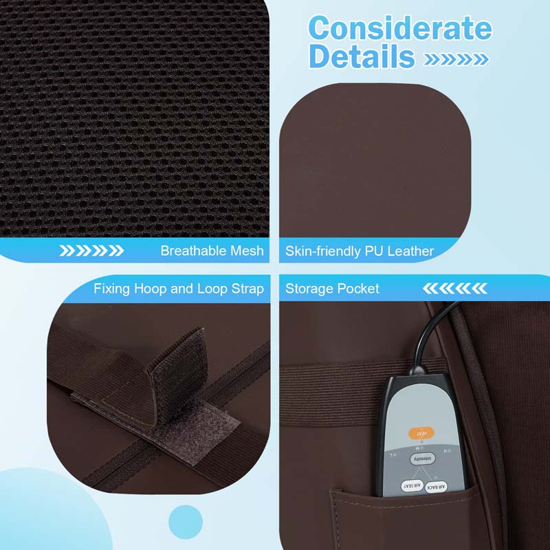 Electric Massage Chair Cushion Shiatsu Full Back Massager Neck Massage Pad with Heat, Car Seat Massager for Home Office