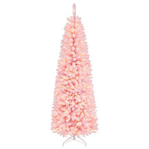 7 FT Pre-Lit Artificial Christmas Tree w/ 300 Warm White LED Lights, 8-Mode