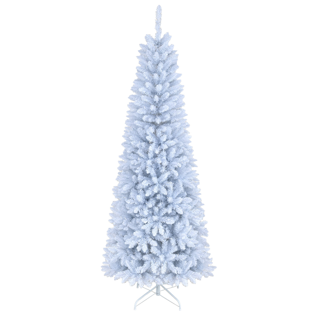 7 FT Pre-Lit Artificial Christmas Tree w/ 300 Warm White LED Lights, 8-Mode