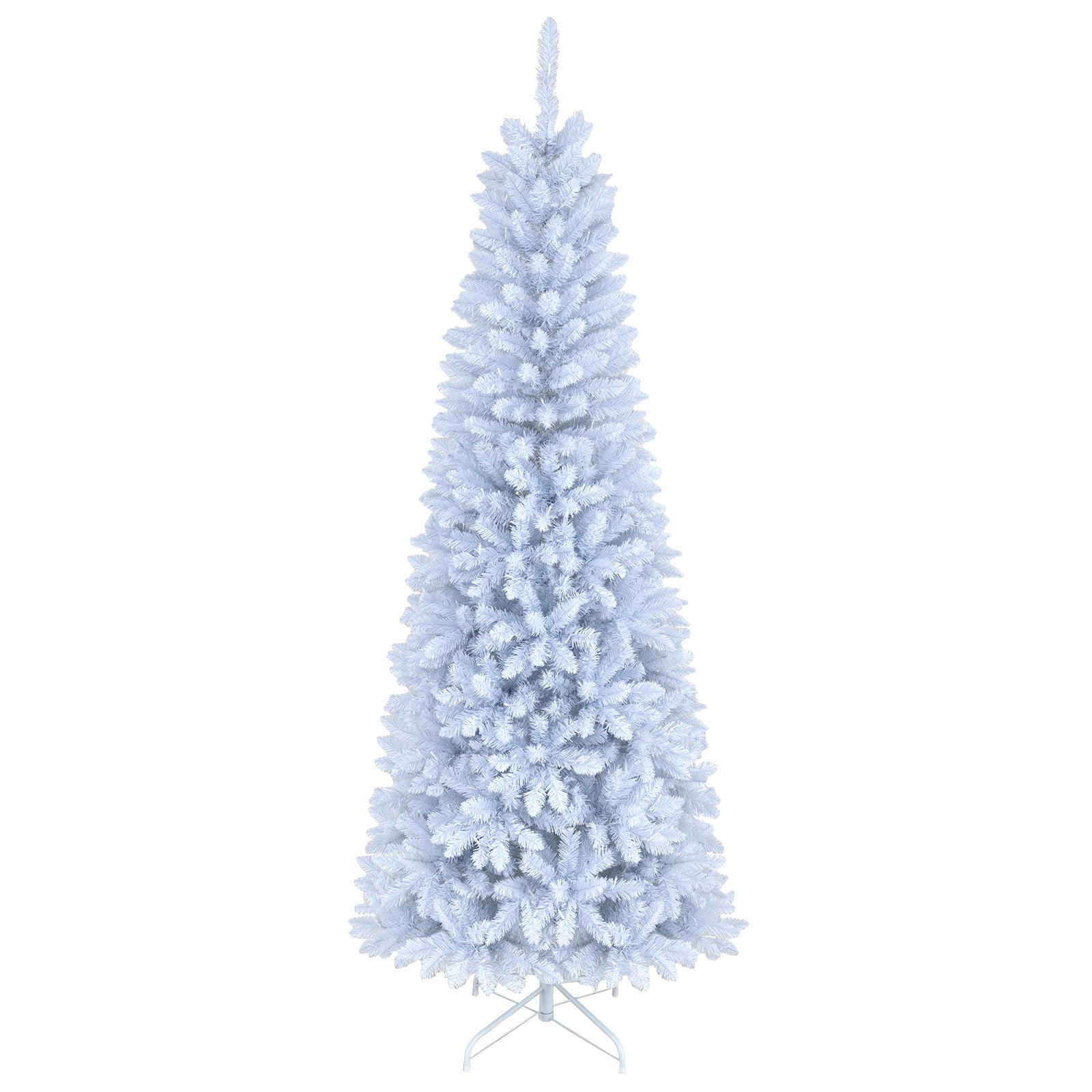 7 FT Pre-Lit Artificial Christmas Tree w/ 300 Warm White LED Lights, 8-Mode