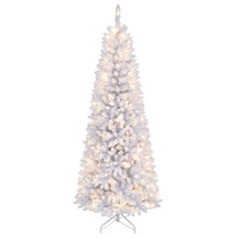 7 FT Pre-Lit Artificial Christmas Tree w/ 300 Warm White LED Lights, 8-Mode