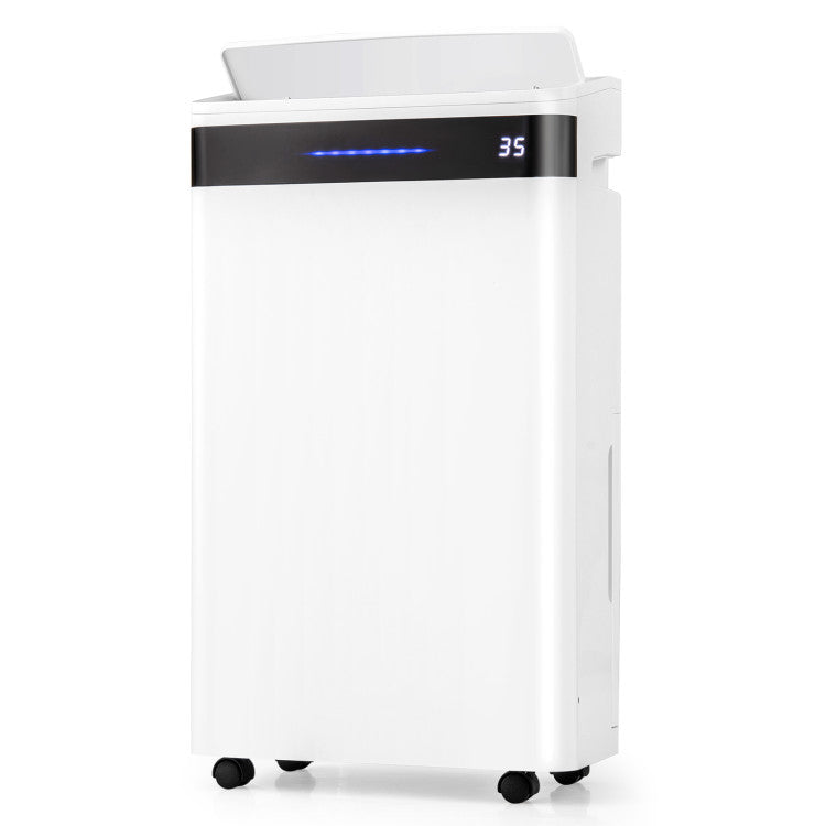 57 Pint Dehumidifier for Home and Basement, 4500 Sq. Ft Portable Dehumidifier with Auto & Manual Drainage, Intelligent Touch Control