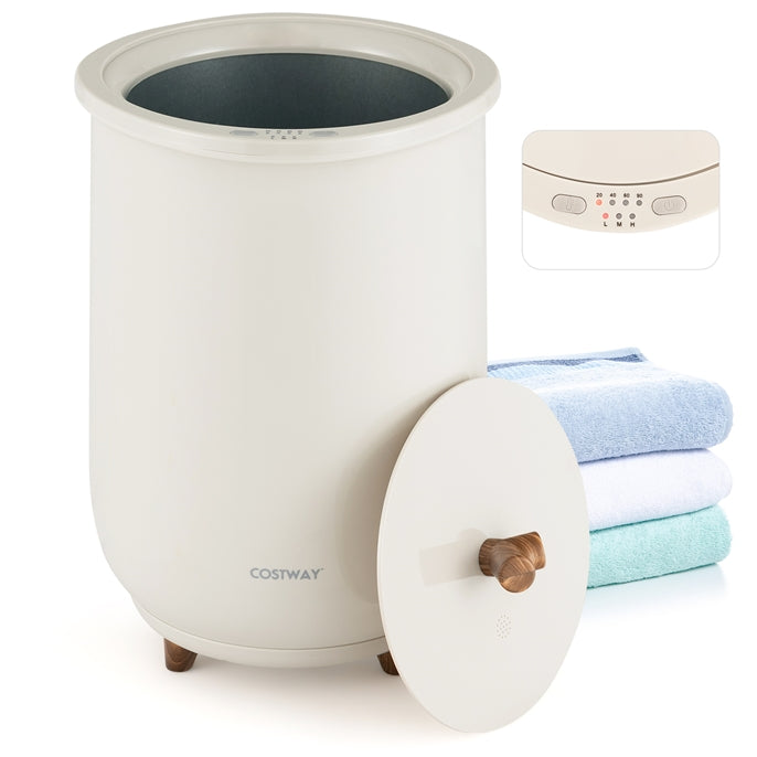 23L Bucket Style Towel Warmer with Fragrant Disc Holder, Large Bath Towel Warmer with 3 Heat Levels, 20/40/60/90 Min Timer and Auto Shut Off