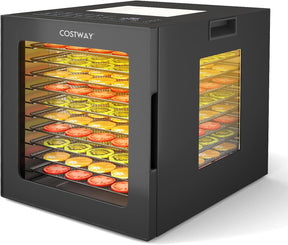 Dehydrator Machine with 10 Stainless Steel Racks, Dryer w/10 Preset Modes, 48-Hour Timer & 30-75℃ Adjustable Temperature, Food Dehydrator for Jerky, Vegetables, Fruits