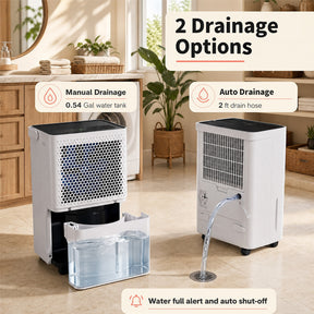 2000 Sq.Ft Dehumidifier for Home, 32 Pints Dehumidifier with 2 Modes, 24H Timer, LED Display, Child Lock, Drain Hose & Auto Defrost, Smart Humidity Control for Bathroom, Bedroom, Basement