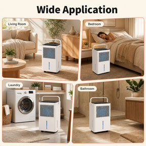 2000 Sq.Ft Dehumidifier for Home, 32 Pints Dehumidifier with 2 Modes, 24H Timer, LED Display, Child Lock, Drain Hose & Auto Defrost, Smart Humidity Control for Bathroom, Bedroom, Basement