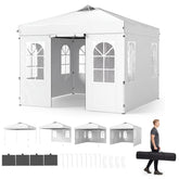 Pop Up Canopy Tent, Waterproof Outdoor Party Event Tent with Sidewalls, Center Lock & Sandbags Carry Bag, Portable Commercial Gazebo