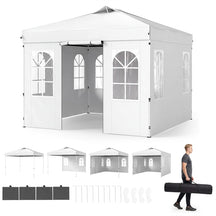 Pop Up Canopy Tent, Waterproof Outdoor Party Event Tent with Sidewalls, Center Lock & Sandbags Carry Bag, Portable Commercial Gazebo