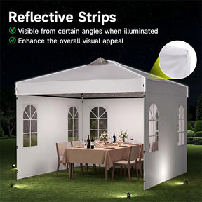 Pop Up Canopy Tent, Waterproof Outdoor Party Event Tent with Sidewalls, Center Lock & Sandbags Carry Bag, Portable Commercial Gazebo