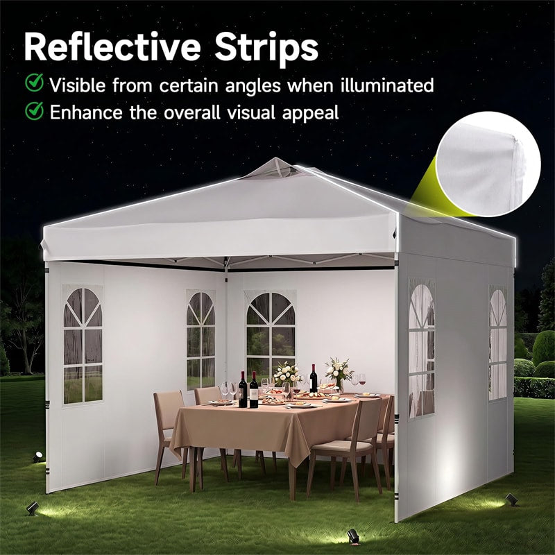 Pop Up Canopy Tent, Waterproof Outdoor Party Event Tent with Sidewalls, Center Lock & Sandbags Carry Bag, Portable Commercial Gazebo