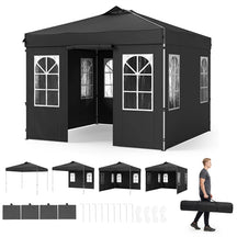 Pop Up Canopy Tent, Waterproof Outdoor Party Event Tent with Sidewalls, Center Lock & Sandbags Carry Bag, Portable Commercial Gazebo