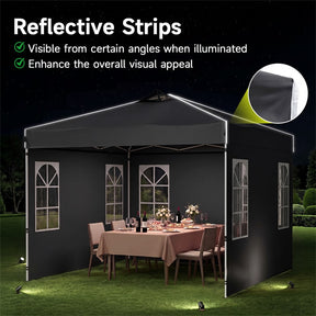 Pop Up Canopy Tent, Waterproof Outdoor Party Event Tent with Sidewalls, Center Lock & Sandbags Carry Bag, Portable Commercial Gazebo