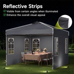 Pop Up Canopy Tent, Waterproof Outdoor Party Event Tent with Sidewalls, Center Lock & Sandbags Carry Bag, Portable Commercial Gazebo