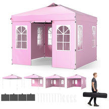 Pop Up Canopy Tent, Waterproof Outdoor Party Event Tent with Sidewalls, Center Lock & Sandbags Carry Bag, Portable Commercial Gazebo