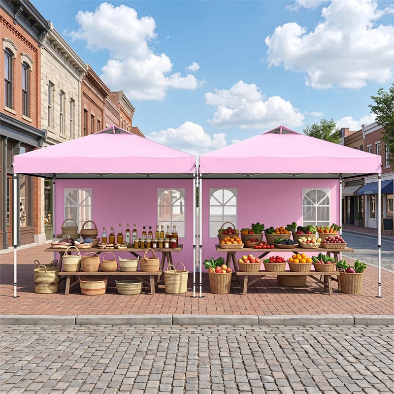 Pop Up Canopy Tent, Waterproof Outdoor Party Event Tent with Sidewalls, Center Lock & Sandbags Carry Bag, Portable Commercial Gazebo