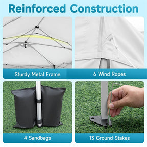 Pop Up Canopy Tent, Waterproof Outdoor Party Event Tent with Sidewalls, Center Lock & Sandbags Carry Bag, Portable Commercial Gazebo