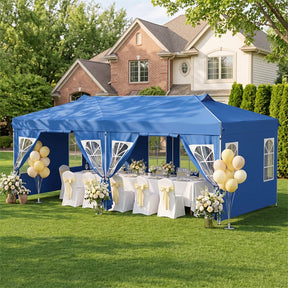 Pop Up Canopy Tent, Waterproof Outdoor Party Event Tent with Sidewalls, Center Lock & Sandbags Carry Bag, Portable Commercial Gazebo