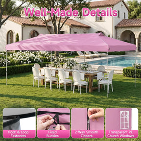 Pop Up Canopy Tent, Waterproof Outdoor Party Event Tent with Sidewalls, Center Lock & Sandbags Carry Bag, Portable Commercial Gazebo