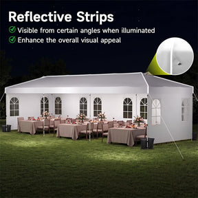 Pop Up Canopy Tent, Waterproof Outdoor Party Event Tent with Sidewalls, Center Lock & Sandbags Carry Bag, Portable Commercial Gazebo