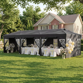 Pop Up Canopy Tent, Waterproof Outdoor Party Event Tent with Sidewalls, Center Lock & Sandbags Carry Bag, Portable Commercial Gazebo