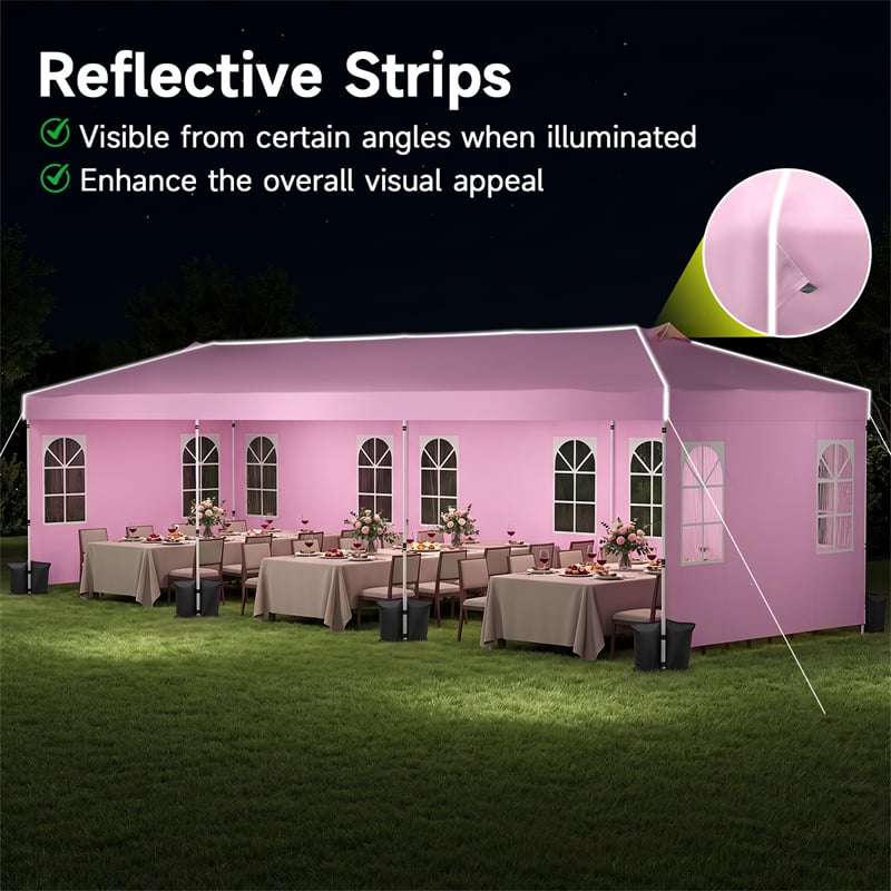 Pop Up Canopy Tent, Waterproof Outdoor Party Event Tent with Sidewalls, Center Lock & Sandbags Carry Bag, Portable Commercial Gazebo