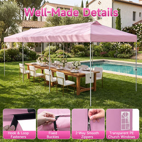 Pop Up Canopy Tent, Waterproof Outdoor Party Event Tent with Sidewalls, Center Lock & Sandbags Carry Bag, Portable Commercial Gazebo