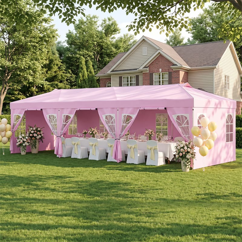 Pop Up Canopy Tent, Waterproof Outdoor Party Event Tent with Sidewalls, Center Lock & Sandbags Carry Bag, Portable Commercial Gazebo