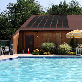 Solar Pool Heater Panels for Inground Above Ground Swimming Pools, Weatherproof Solar Water Heating System Warmer for Outdoor Roof