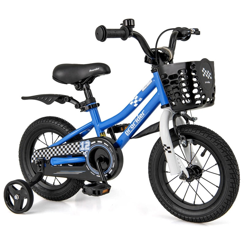 12-20 Inch Kids Bike with Removable Training Wheels, Basket & Bell for 3-8 Years Old Boys Girls, Adjustable Children Bicycle