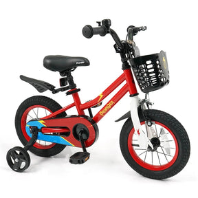 12-20 Inch Kids Bike with Removable Training Wheels, Basket & Bell for 3-8 Years Old Boys Girls, Adjustable Children Bicycle