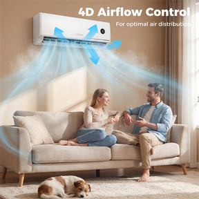 12000 BTU 18.1 SEER2 Mini Split Air Conditioner & Heater, WiFi Alexa Enabled Inverter Ductless AC & Heat Pump System, Cools Up to 600 Sq Ft