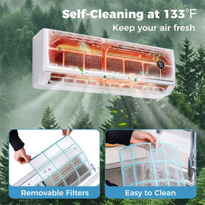 12000 BTU 18.1 SEER2 Mini Split Air Conditioner & Heater, WiFi Alexa Enabled Inverter Ductless AC & Heat Pump System, Cools Up to 600 Sq Ft