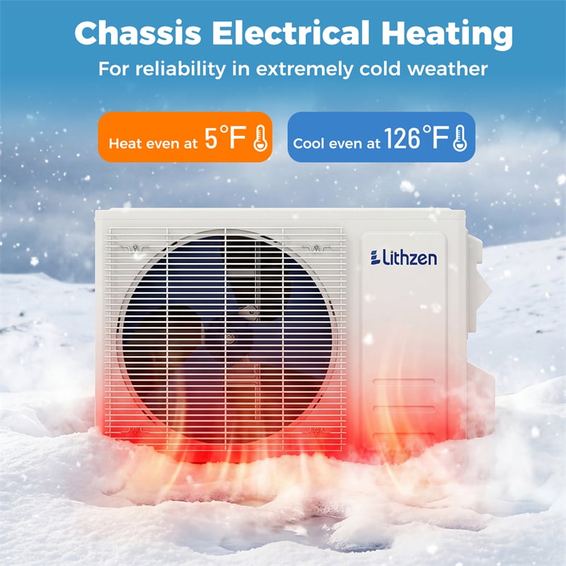 12000 BTU 18.1 SEER2 Mini Split Air Conditioner & Heater, WiFi Alexa Enabled Inverter Ductless AC & Heat Pump System, Cools Up to 600 Sq Ft