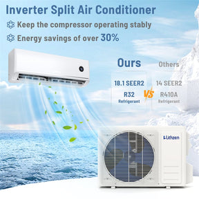 12000 BTU 18.1 SEER2 Mini Split Air Conditioner & Heater, WiFi Alexa Enabled Inverter Ductless AC & Heat Pump System, Cools Up to 600 Sq Ft