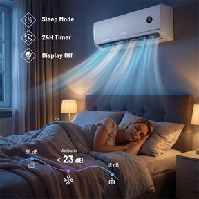 12000 BTU 18.1 SEER2 Mini Split Air Conditioner & Heater, WiFi Alexa Enabled Inverter Ductless AC & Heat Pump System, Cools Up to 600 Sq Ft