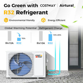 12000 BTU 21 SEER2 Mini Split Air Conditioner & Heater Ductless Inverter System, 208-230V Wall-Mounted AC Unit with Heat Pump