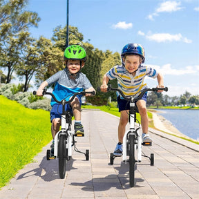12-20 Inch Kids Bike with Removable Training Wheels, Basket & Bell for 3-8 Years Old Boys Girls, Adjustable Children Bicycle