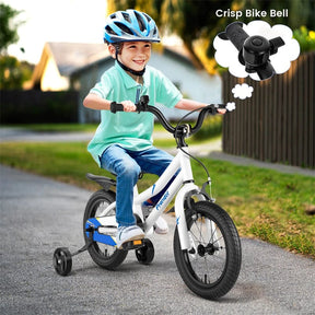 12-20 Inch Kids Bike with Removable Training Wheels, Basket & Bell for 3-8 Years Old Boys Girls, Adjustable Children Bicycle