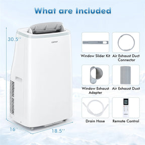 15000 BTU Portable Air Conditioner with WiFi & APP Control, 4-in-1 AC Unit with Fan, Dehumidifier & Sleep Mode, 24H Timer, Cools up to 750 Sq.Ft