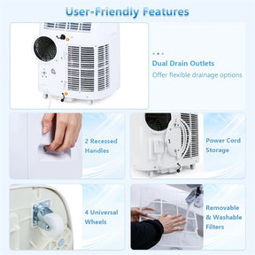 15000 BTU Portable Air Conditioner with WiFi & APP Control, 4-in-1 AC Unit with Fan, Dehumidifier & Sleep Mode, 24H Timer, Cools up to 750 Sq.Ft
