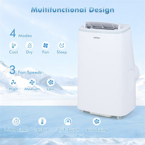 15000 BTU Portable Air Conditioner with WiFi & APP Control, 4-in-1 AC Unit with Fan, Dehumidifier & Sleep Mode, 24H Timer, Cools up to 750 Sq.Ft