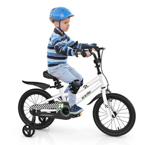 12-20 Inch Kids Bike with Removable Training Wheels, Basket & Bell for 3-8 Years Old Boys Girls, Adjustable Children Bicycle