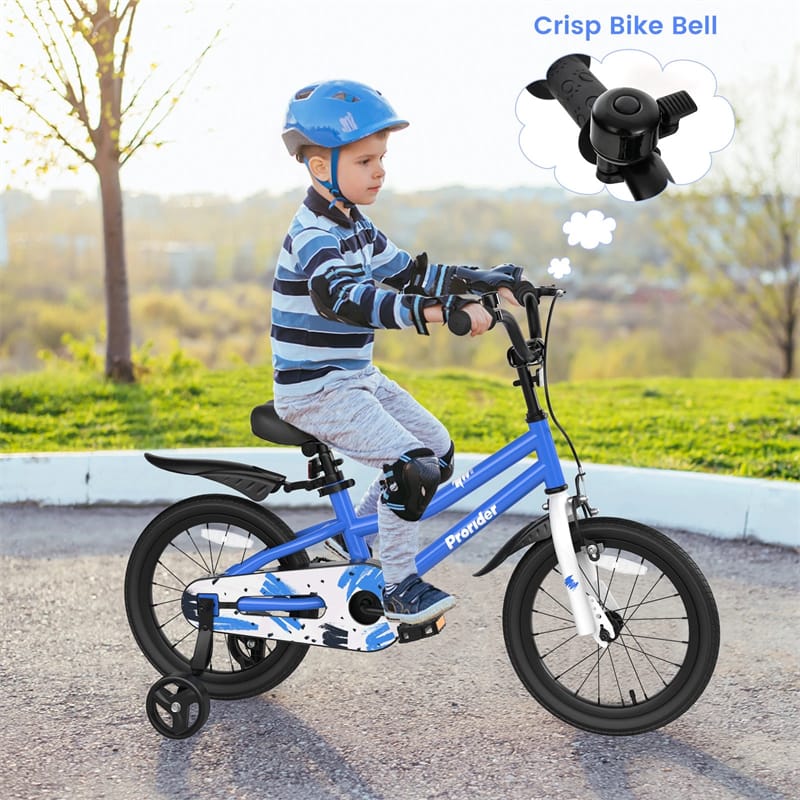 12-20 Inch Kids Bike with Removable Training Wheels, Basket & Bell for 3-8 Years Old Boys Girls, Adjustable Children Bicycle