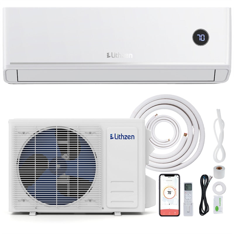 18000 BTU 18.1 SEER2 208/230V Mini Split AC & Heater, WiFi Alexa Enabled Energy Efficient Inverter Ductless Heat Pump System, Cools Up to 1000 Sq. Ft