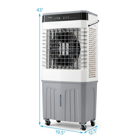 2100 CFM Swamp Cooler, 3-in-1 Evaporative Air Cooler with 7.2 Gal Water Tank, Remote, 12H Timer & 4 Ice Packs, Portable Cooling Fan for Indoor Outdoor