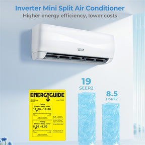 23000 BTU 19 SEER2 208-230V Mini Split Air Conditioner & Heater, Inverter Ductless AC Heat Pump System, Full Installation Kit, Cools up to 1500 Sq Ft