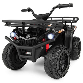 24V Kids ATV Ride On Quad, Electric 4 Wheeler Toy with 5Mph Max Speed, LED Headlights, Music, Front & Rear Storage for Boys Girls