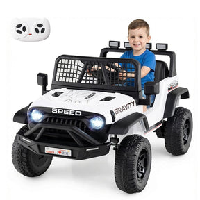 24V Kids Ride on Truck, Electric Vehicle with Parent Remote Control, LED Lights & Music, Battery Powered Ride on Toy Car for Boys Girls Ages 3+